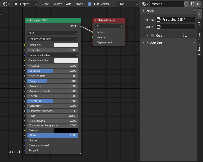 Node-based shader editor showing visual programming graph