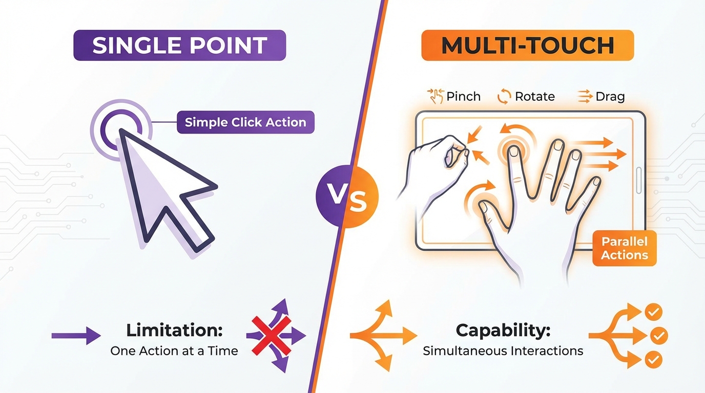 Multi-Touch vs Single Pointer: The difference in capability